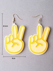 Bông tai thả cử chỉ - Nhiều màu - Xem 5