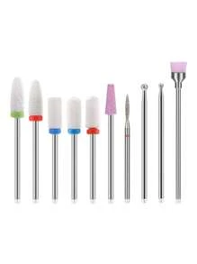 10pcs Mixed Nail Art Drill Polish Head,Nail Supplies,Nail Tools,Nail Art Tools,Back To School,Nails,Nail Tools For Press On Nails - Multicolor - View 1