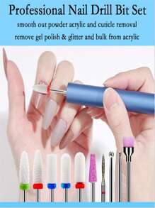 10pcs Mixed Nail Art Drill Polish Head,Nail Supplies,Nail Tools,Nail Art Tools,Back To School,Nails,Nail Tools For Press On Nails - Multicolor - View 4
