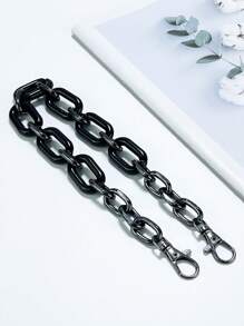 1pcBlack Handbag Handlebar Chain Retro Acrylic Hardware Mix Strap Bag Accessories Decorative Chain Wate - Black and White - View 1