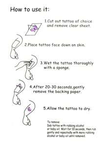 1張蝴蝶樣式紋身貼紙