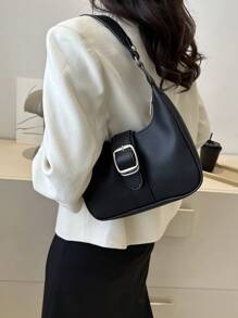 Khóa trang trí Túi Hobo Dây kéo PU đen - màu đen - Xem 1