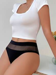 3 piezas Bragas unicolor de malla - Multicolor - Ver 6