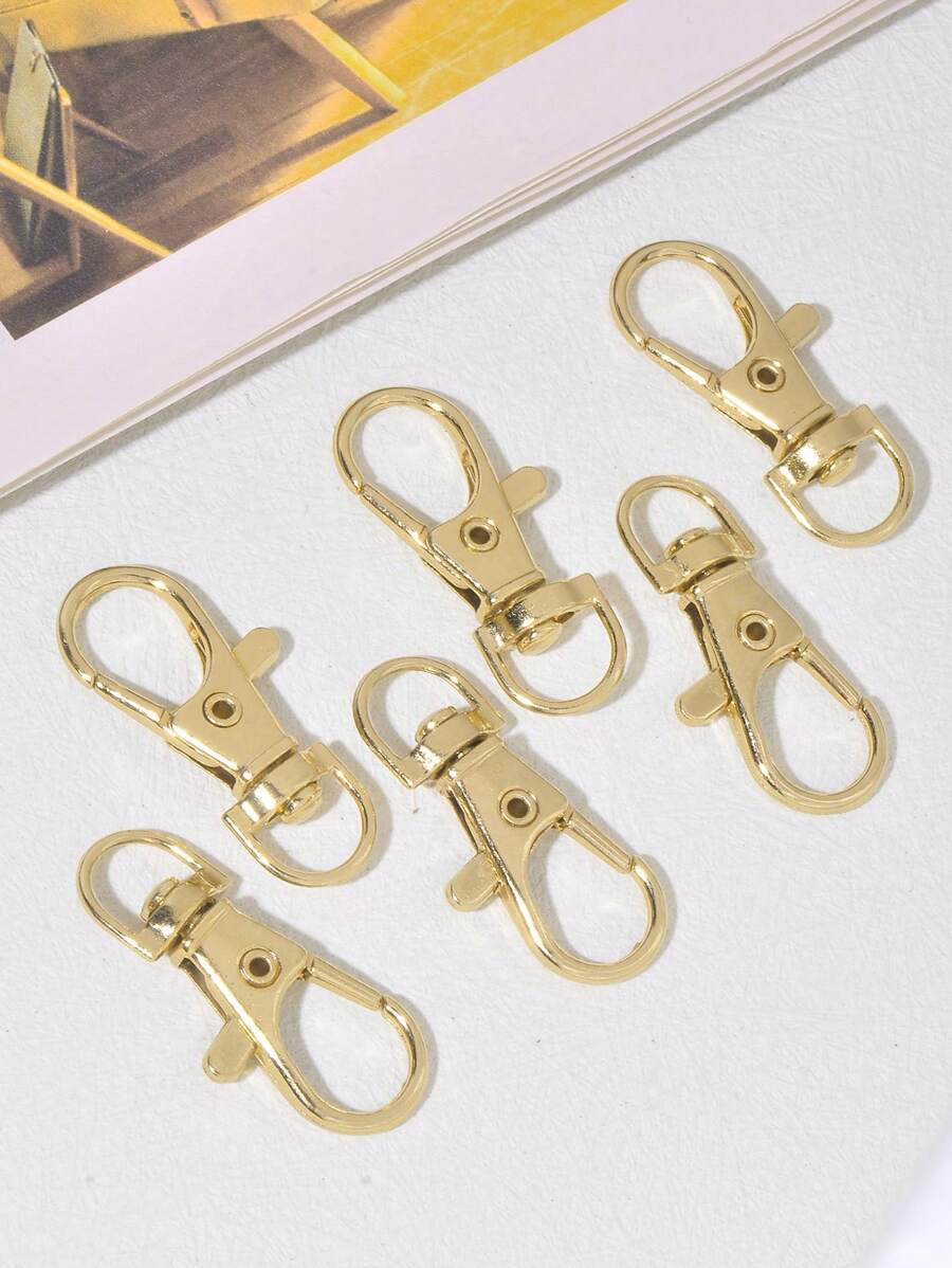 6入組龍蝦彈簧扣金屬配件 - 金色 - 查看 1