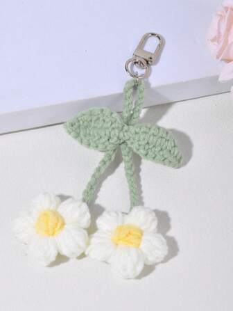 花朵图案包饰 学院风包饰 配饰 礼品 情人节 时尚 潮流 适合青少年 女孩 女性 大学生 老师 白领人士 新手与白领人士 礼品配饰 装饰 趣味礼品 趣味礼品钥匙扣饰物 钩针包 可爱钥匙扣 毛绒钥匙扣 学校用品 教师礼品 返校用品 教师配饰 返校用品 教师礼品