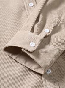 Manfinity Homme Men Dual Pocket Drop Shoulder Shirt Without Tee - Apricot - View 6