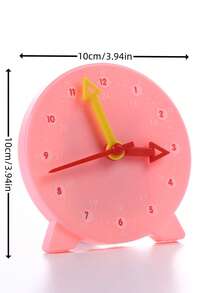 1入組兒童早教時鐘模型玩具 - 粉色 - 查看 4