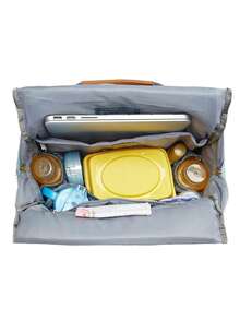 Bebé Mochila bolsa de pañal en relieve geométrico alta capacidad - Azul - Ver 6