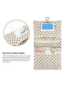 Bolsa De Almacenamiento De Pañales Y Caja De Pañuelos - Albaricoque - Ver 3