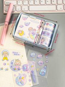 1套卡通圖案和紙膠帶 - 彩色 - 查看 2