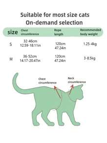 2pcs Bee Decor Pet Harness & Pet Leash Set For Dog And Cat For Outdoor