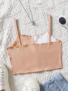 SHEIN Fille Top à fines brides à imprimé dinosaure à ourlet ondulé - Multicolore - Voir 2