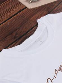 INAWLY Heart And Letter Graphic Tee - White - View 3