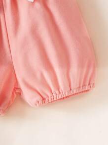 SHEIN Bộ đồ Em bé Xù Nơ trước Rau quả - Nhiều màu - Xem 7