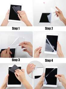 1入組透明柔軟屏幕膜適用於iPad - 無色 - 查看 6