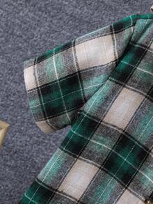 SHEIN Tween Boy 格紋印花帽裝衫 & 短褲（不含t恤） - 彩色 - 查看 6