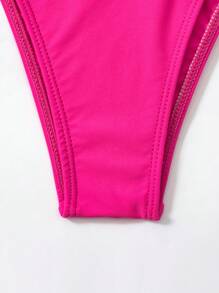 Two Tone Underwire Tie Side Bikini Set