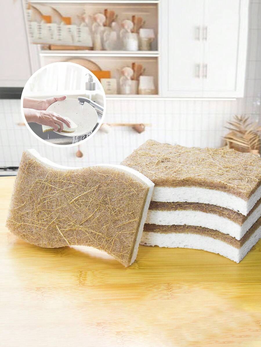 1 miếng bọt biển làm sạch hai mặt - trắng - Xem 1
