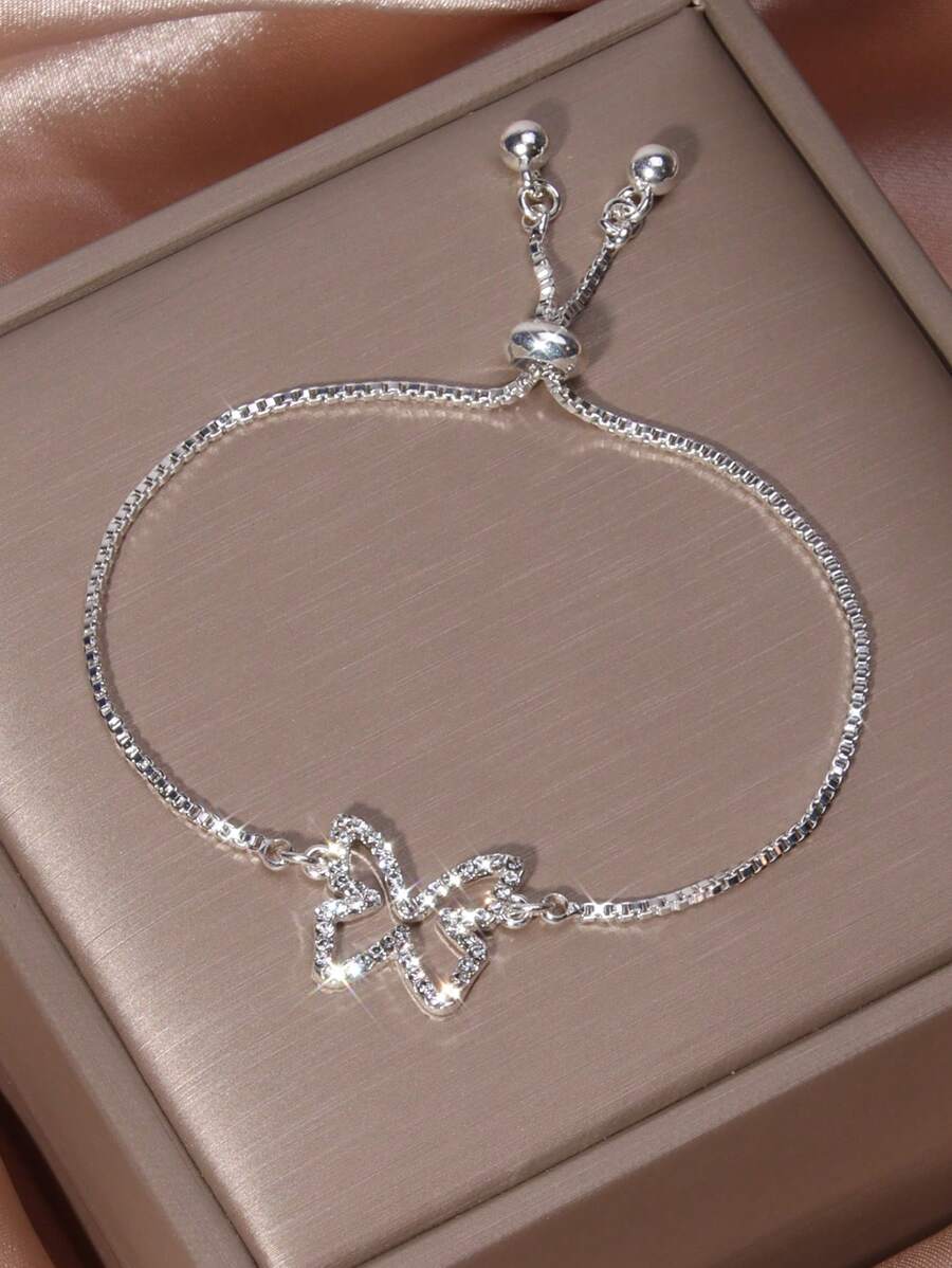 水鑽蝴蝶裝飾手環