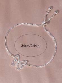 水鑽蝴蝶裝飾手環