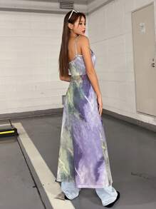 DAZY Tie Dye Cami Dress - Purple - View 2