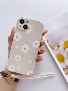 Spring Daisy Floral Print Phone Case With Lanyard Compatible With IPhone 15/15Pro/15Plus/15Promax Waterproof Shockproof Anti-Fall Scratch Resistant - Multicolor - View 1
