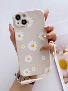 Spring Daisy Floral Print Phone Case With Lanyard Compatible With IPhone 15/15Pro/15Plus/15Promax Waterproof Shockproof Anti-Fall Scratch Resistant - Multicolor - View 2