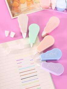 6入組修正帶，學生用透明塗白修正帶 - 無色 - 查看 3