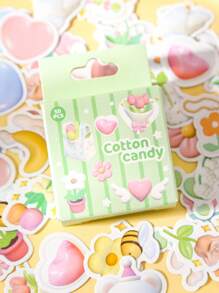 50 Miếng Sticker Hình Hoạt Hình Các Loại, Decal Dễ Thương Cho Học Sinh - Nhiều màu - Xem 1