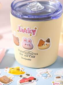 50 Miếng Sticker Hình Hoạt Hình Các Loại, Decal Dễ Thương Cho Học Sinh - Nhiều màu - Xem 3