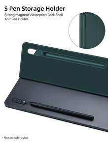 Magnetic Tablet Case Compatible With Samsung Galaxy Tab S7 S8 S7 FE S7 Plus S8 Plus With Built-In Pencil Holder - Army Green - View 4