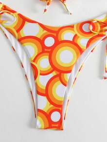 Bộ Bikini Nữ Thắt nút Buộc lại Trọn gói Tất cả trên in Boho - Nhiều màu - Xem 7