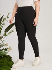 Mulvari Plus Letter Patched Leggings