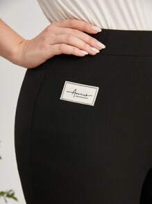 Mulvari Plus Letter Patched Leggings