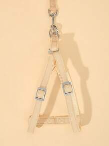 1set Solid Color Pet Leash & Harness For Dog For Anti-lost - Beige - View 4