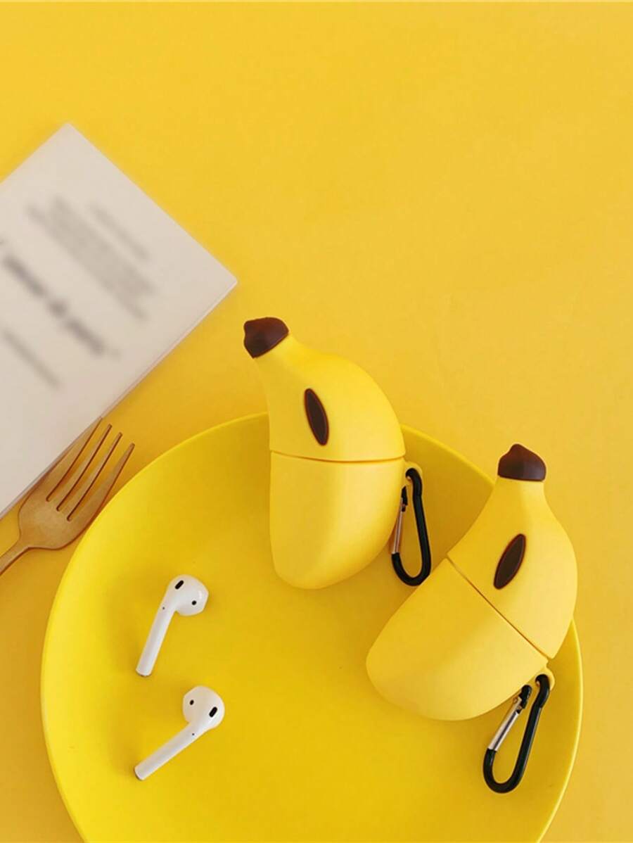 Vỏ hình quả chuối tương thích với Airpods - Màu vàng - Xem 1