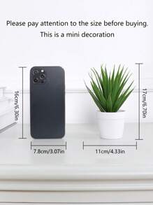 1pc 16CM(H) Agave Plant Potted, Suitable For Shop, Hotel, Bedroom, Bathroom, Desktop Decor, Evergreen Houseplant,Garden Decor,Outdoor Plant,Gardening,Fake Flowers - Green - View 6