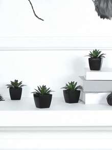 1/3/5pcs Artificial Succulents Mini Potted Plants - Suitable For Home, Office, Desk, Bathroom, Bedroom, Garden Decoration Gifts Birthday Graduation,Garden Decor,Outdoor Plant,Gardening,Fake Flowers Home Decor Back To School Room Decor School Supplies