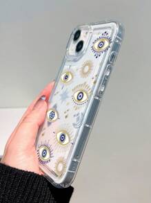Carcasa transparente de TPU amortiguadora de golpes con diseño de estrella y luna para iPhone 16/16Pro/16Plus/16Promax - Multicolor - Ver 4