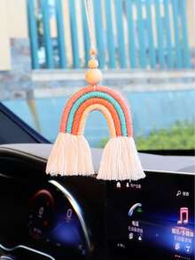 1入組汽車掛飾彩虹流蘇吊飾 - 彩色 - 查看 2