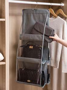 For Wardrobe Closet Transparent Storage Bag Hanging Handbag Clear Sundry Shoe Bag With Hanger Pouch Handbag Organizer Hanging Purse Storage Holder for Closet, Stuff BagClothes Storage