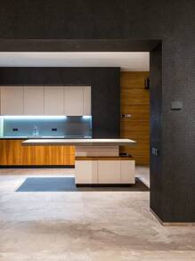 1入組黑色顏色鱷魚紋皮革質地牆紙,奢華牆面裝飾適用於房間,浴室;自黏式,可拆卸,防水,防臟 - 黑色 - 查看 5