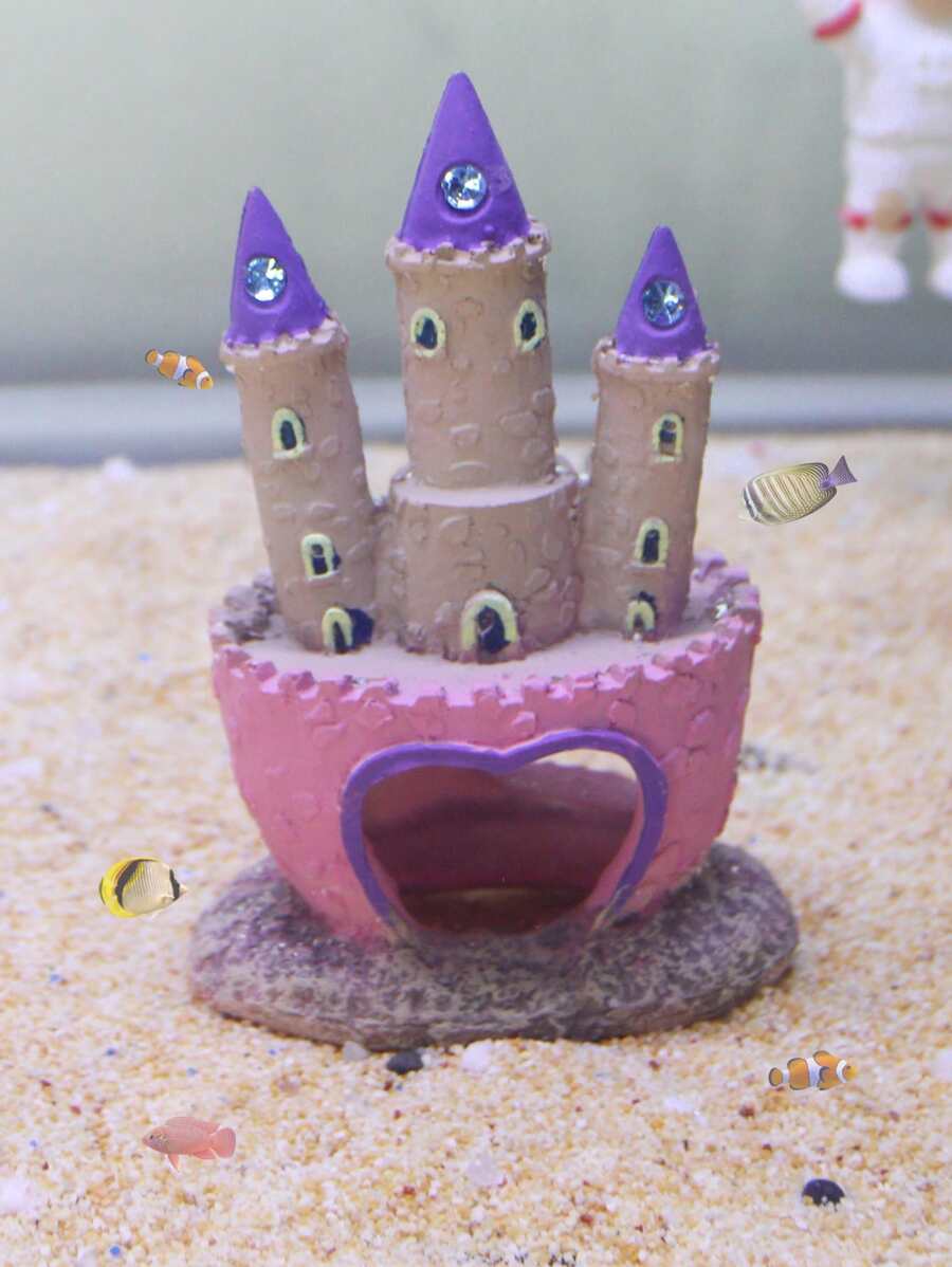 1pc Castle Design Ornament For Aquarium For Decoration - Multicolor - View 1