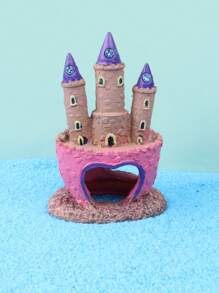 1pc Castle Design Ornament For Aquarium For Decoration - Multicolor - View 2