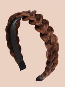 1pc Women Wig Braided Decor Fashion Headband For Daily Decoration Boho