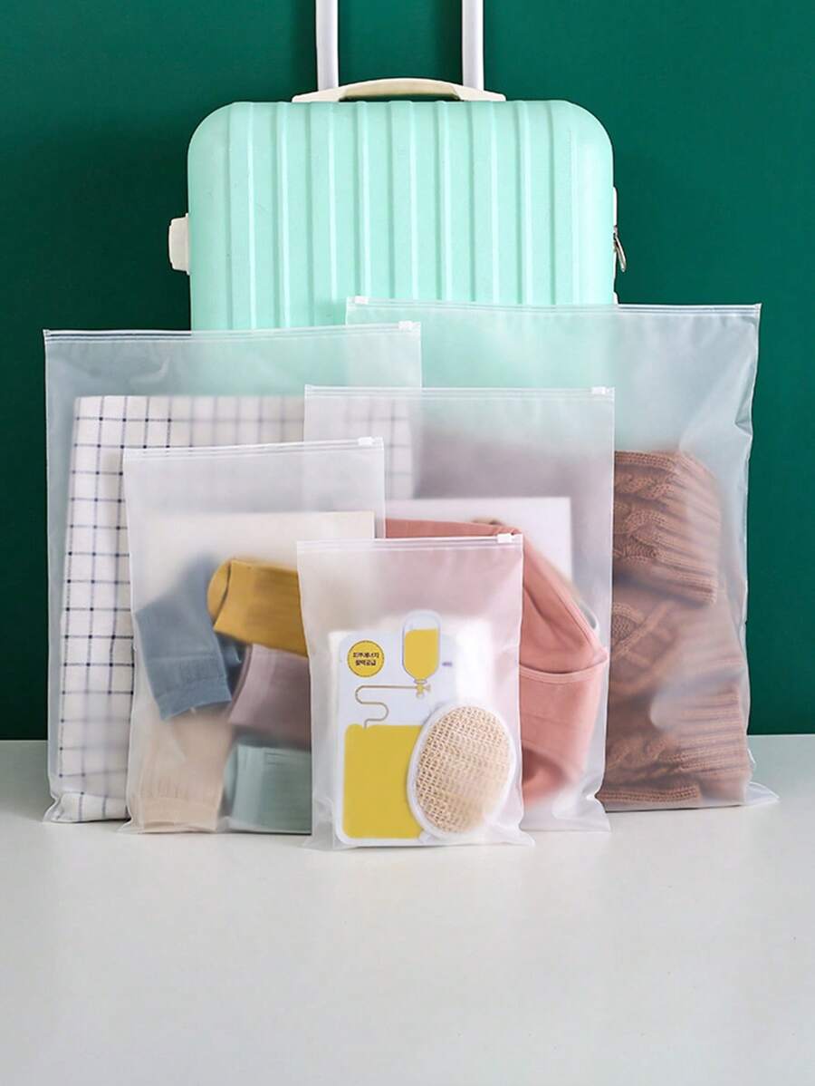 5 piezas Bolso transparente de viaje almacenamiento transparente viaje portátil para doméstico - transparente - Ver 1