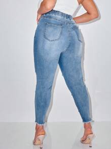 SHEIN SXY Plus Washed Ripped Jeans