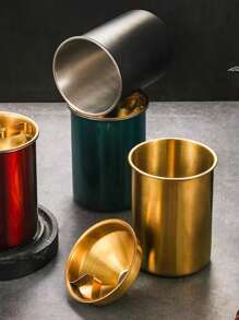 1入組圓形金色可拆卸家用煙灰缸家用防風不銹鋼煙灰缸