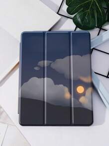 山水圖案PU皮革保護套適用於iPad - 彩色 - 查看 2