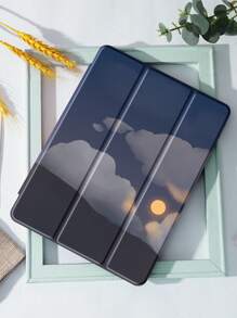 山水圖案PU皮革保護套適用於iPad - 彩色 - 查看 3